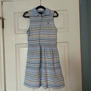 Ralph Lauren Blue striped Dress size M (10/12)